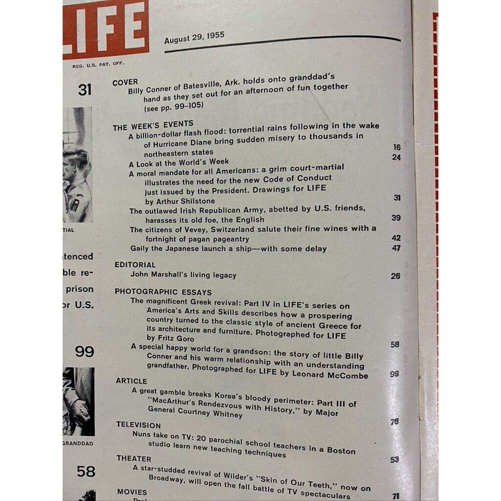 LIFE Magazine August 29 1955 Billy Conner with Granddad Cover - Picture 3 of 12